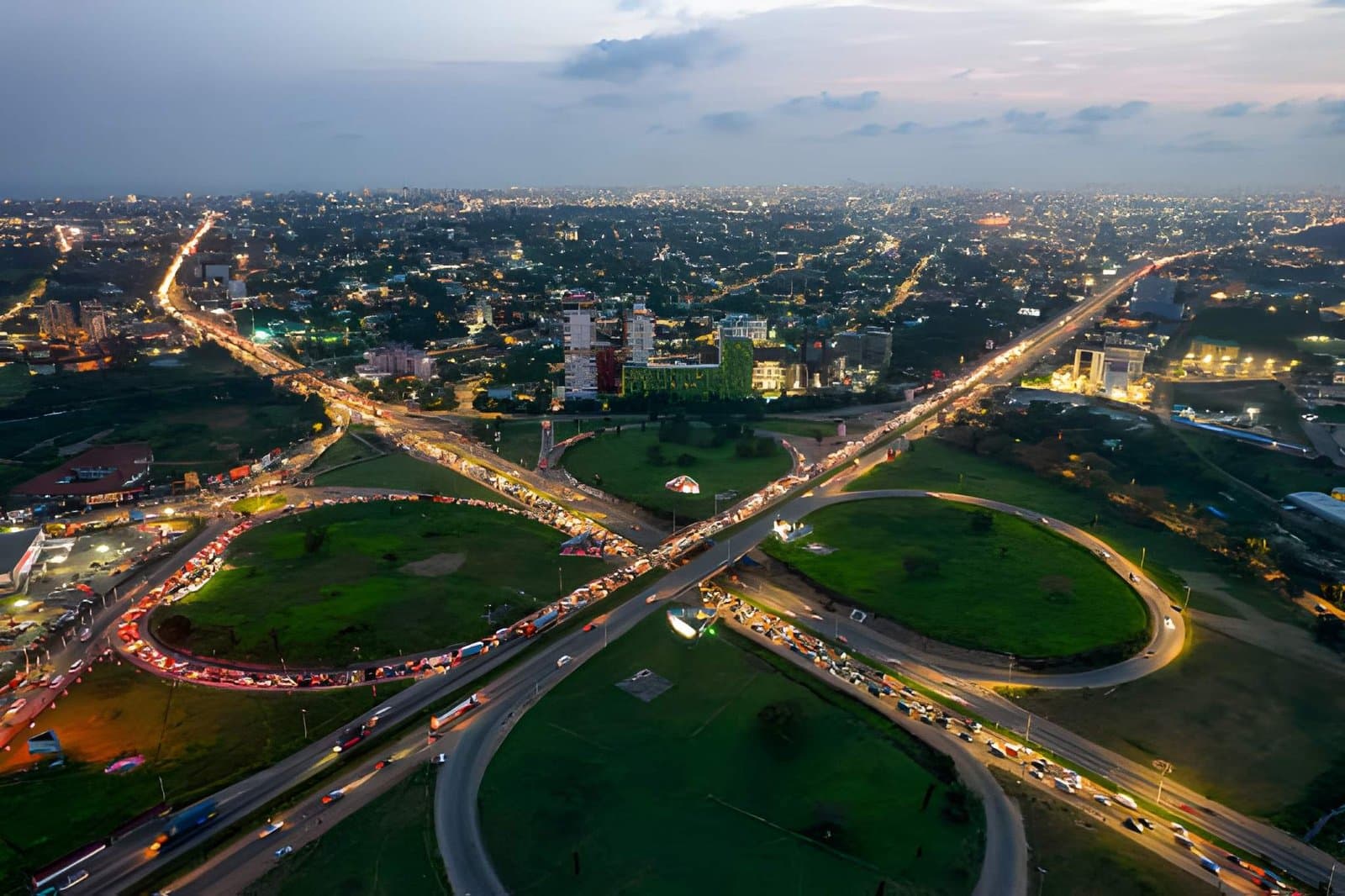 Aerial view of Accra city